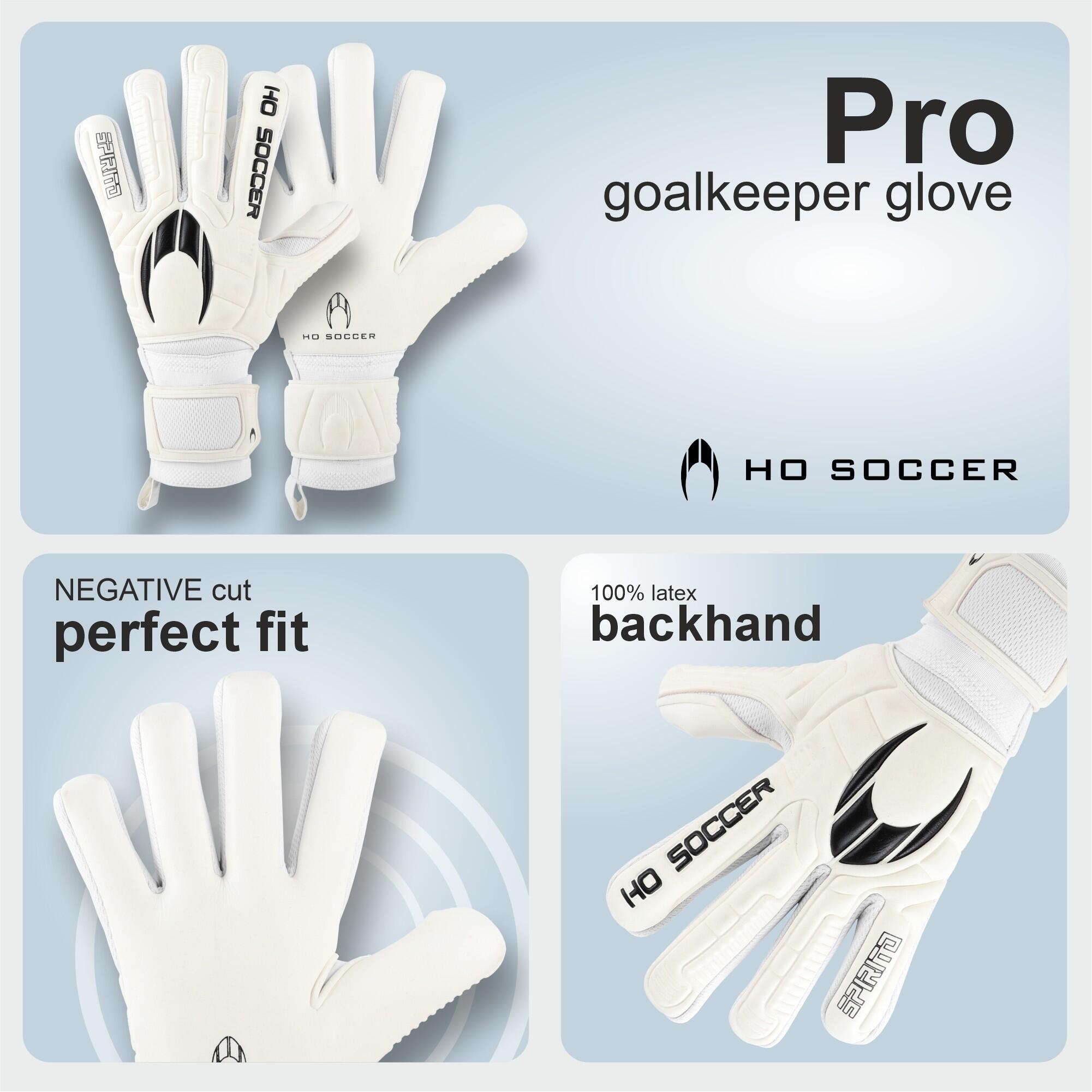 Guanti da portiere Ho Soccer per Bambino Spirito Negative Bianco 4/7