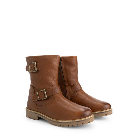 Skelde Herren - Biker boots - Wolle gefüttert - Cognac