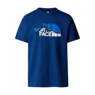 The North Face t-shirt uomo Mountain Line NF0A87NTD1R1 BLUE
