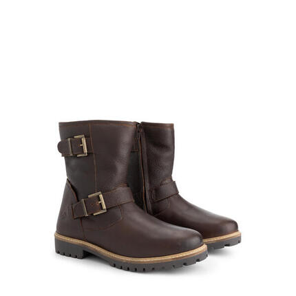 Skelde Herren - Biker boots - Wolle gefüttert - Dunkelbraun