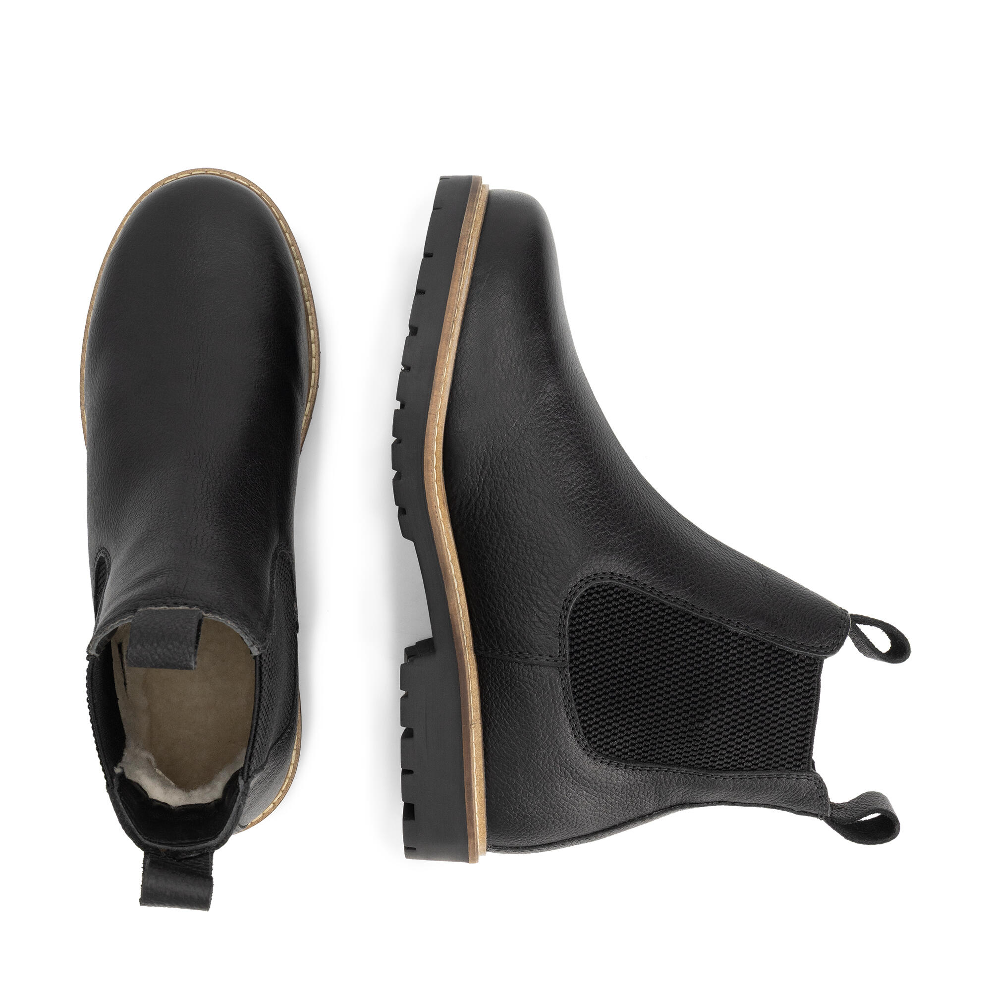 Romstad Dames - Chelsea boots - Wolgevoerd - Zwart 4/6