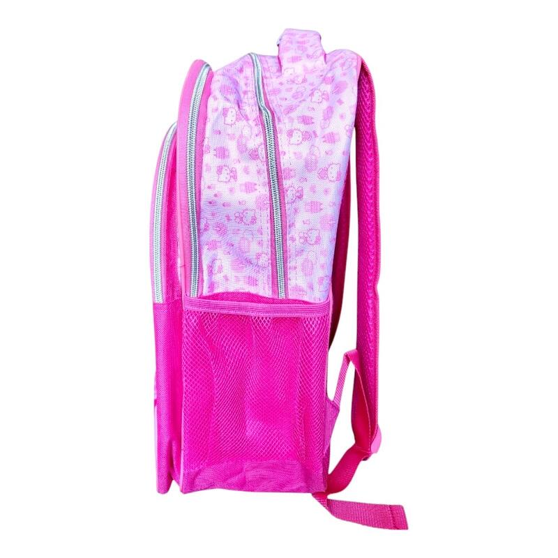 Rucsac 42x30x17 cm, cu trei compartimente si doua buzunare laterale, Hello Kitty