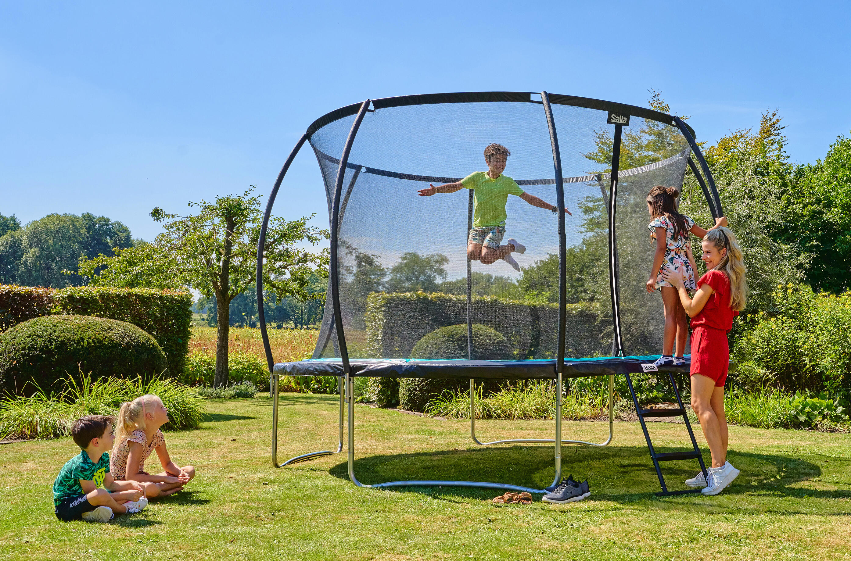 Cosmos - ø366cm - Trampoline inclusief ladder - Zwart 5/8