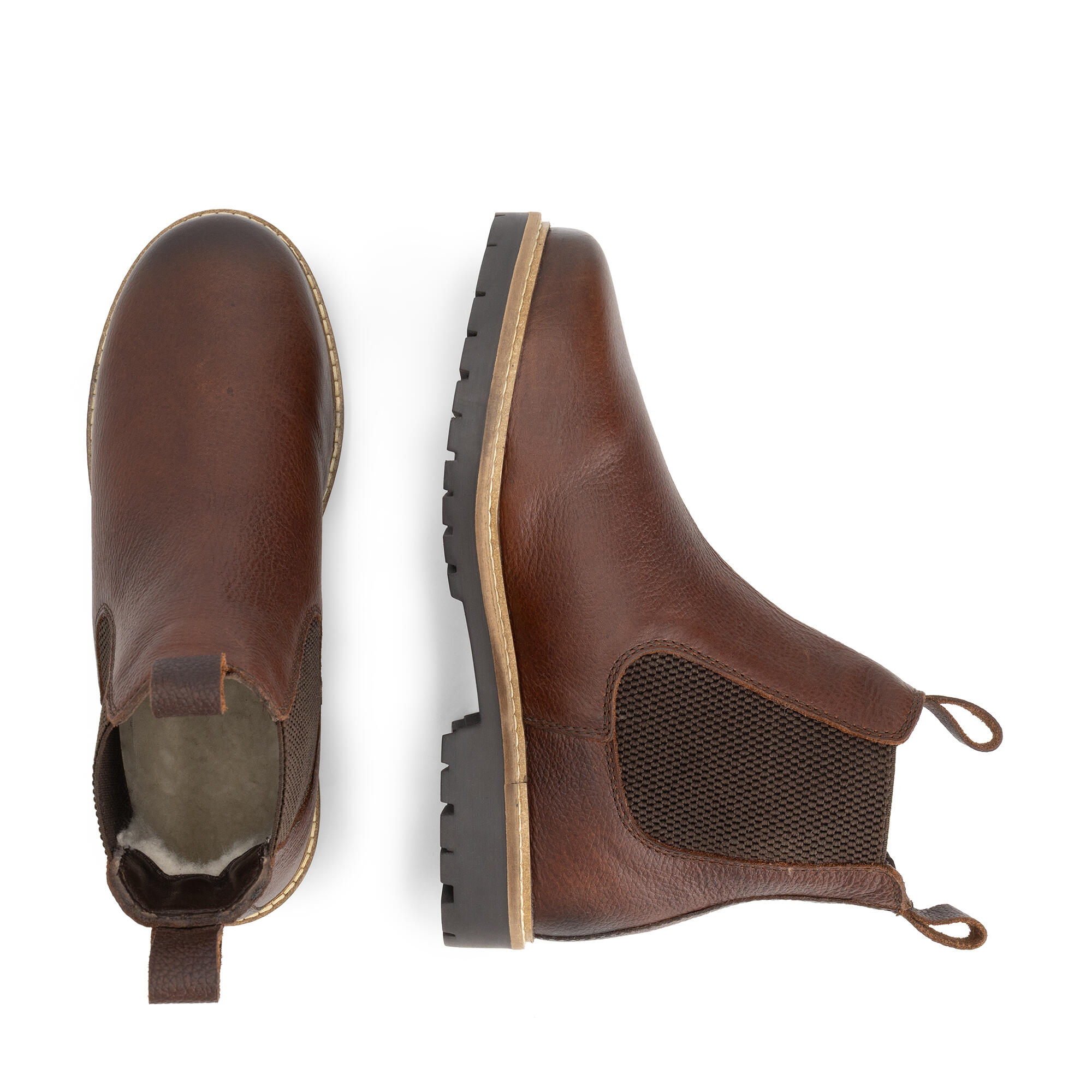 Romstad Dames - Chelsea boots - Wolgevoerd - Donkerbruin 4/6