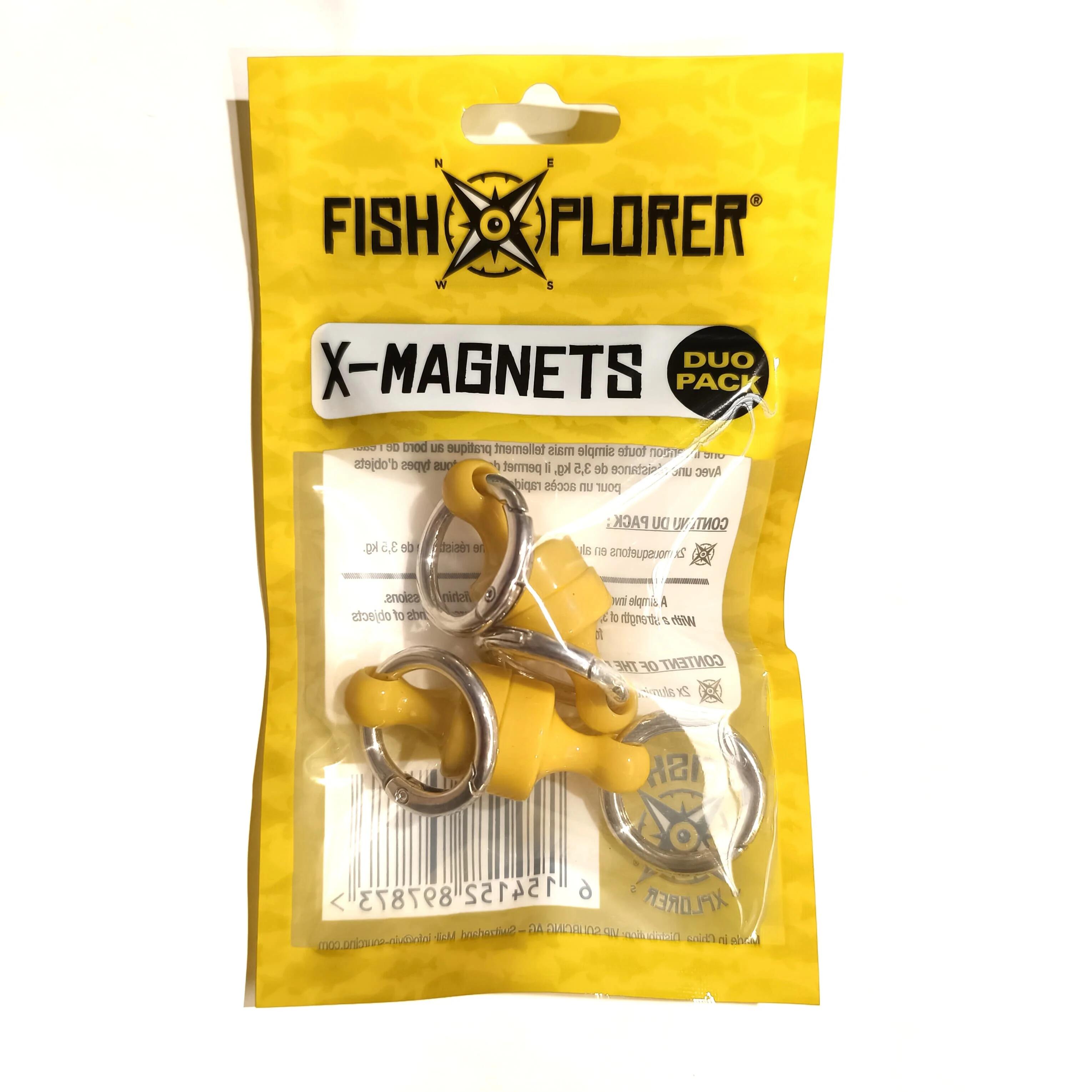 Fishxplorer - Fishxplorer - Clip Magnétique - Aimant Pour Épuisette - Résistance 3,5kg (pack D - Aimant - Jaune - Taille Unique - Decathlon
