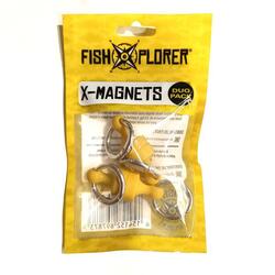 FishXplorer - Clip magnétique - Aimant pour épuisette - résistance 3,5kg (pack d