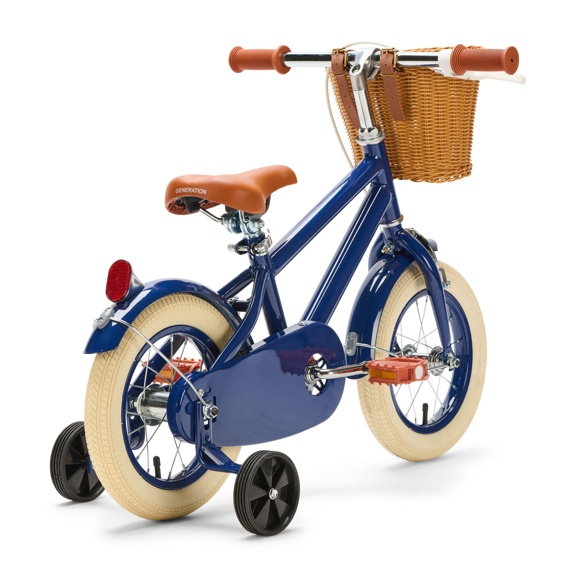 Generation Retro 12" Azul – Bicicleta infantil com cesto 3/4
