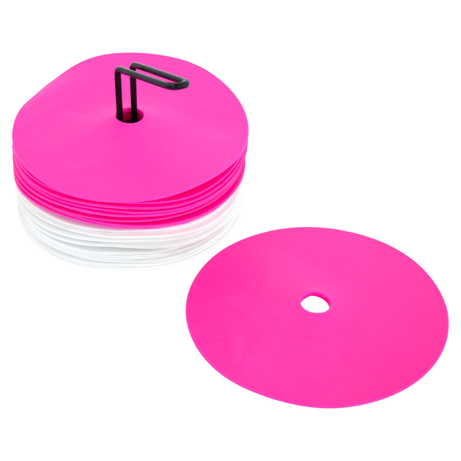 Set 24 Discos Entrenamiento Zastor AG-24 Blanco/Fucsia 3/4