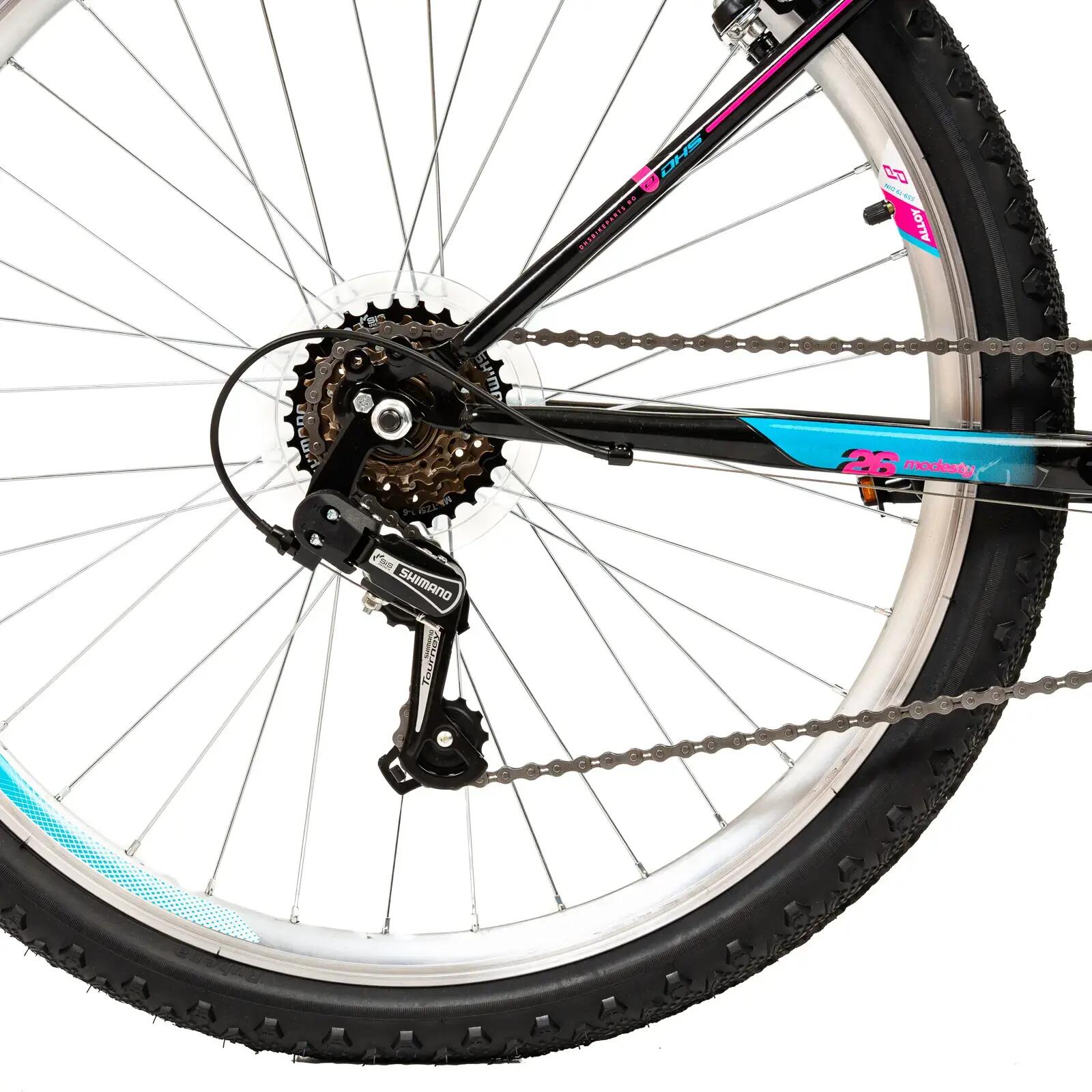 DHS Modesty stadsfiets - 26 inch, zwart 4/10
