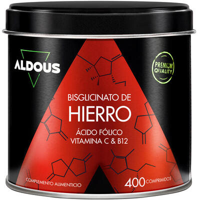 Hierro Suplemento + Vitamina C, B12 y Acido Folico - 400 Comprimidos