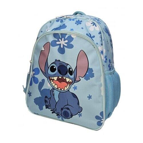 Rucsac, 40x30x11 cm, cu doua compartimente, albastru. bretele intarite, Stitch