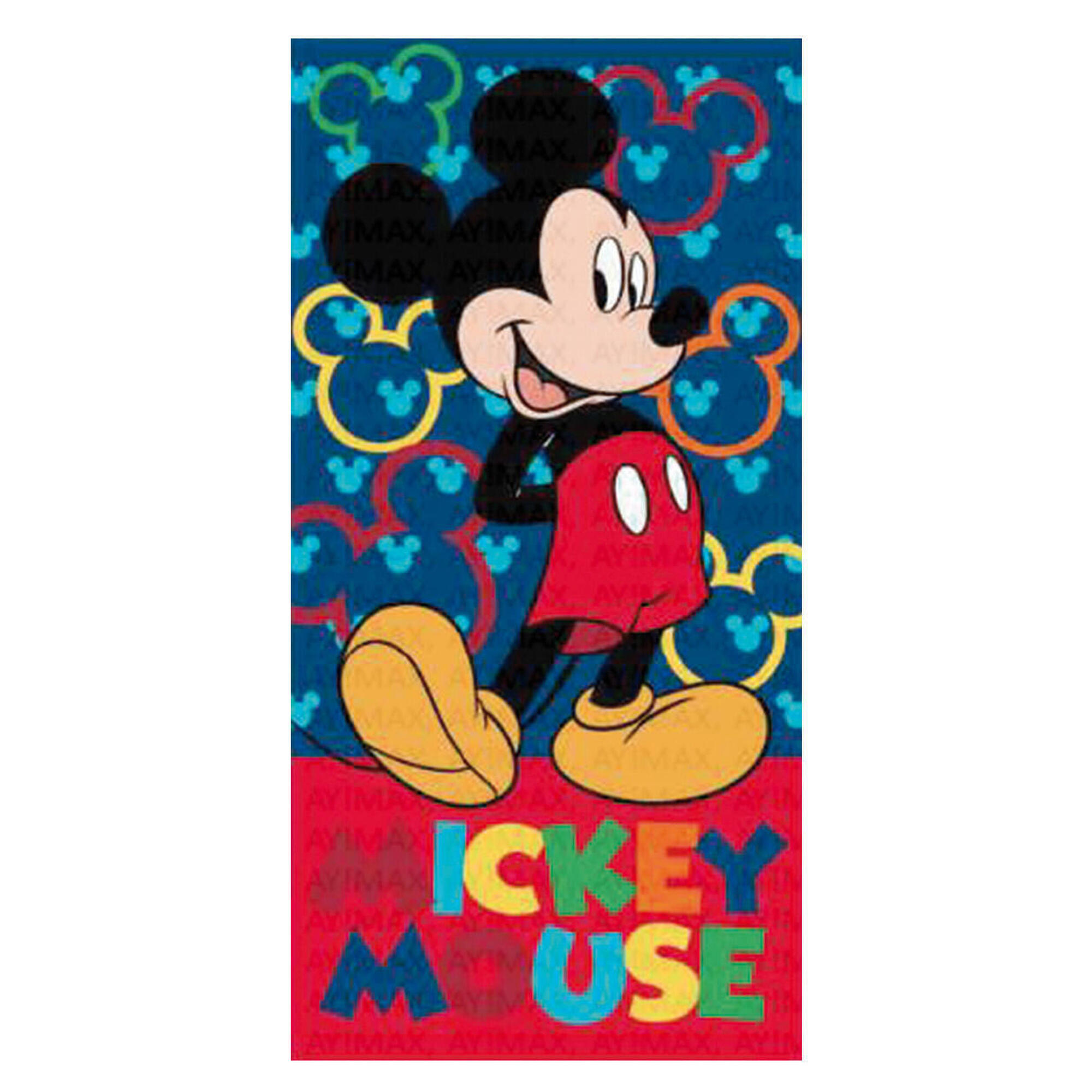 Sun & Surf - Serviette Enfant 70x140cm Coton Disney Mickey Mouse - Serviette - Multicolore - Decathlon
