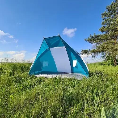 Nagyméretű 220 x 120 x 120 cm-es strandsátor, kék, VG 2/7