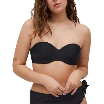 Top bikini bandeau negro copas B y D