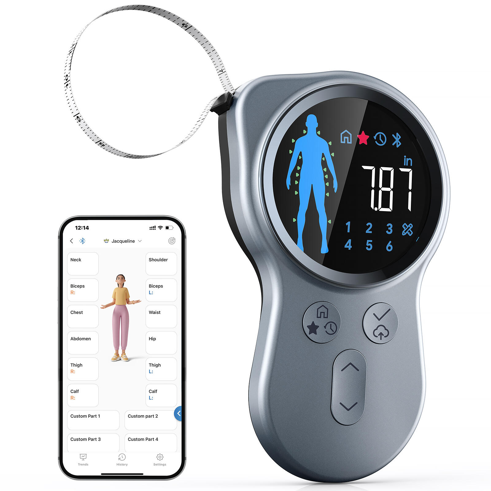 Ruban à Mesurer Numérique RENPHO Bluetooth - Pour Corps - Modèle R-Y001 - Neuf
