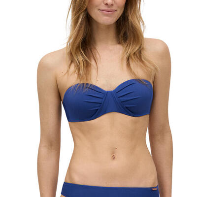 Top bikini bandeau azul copa B