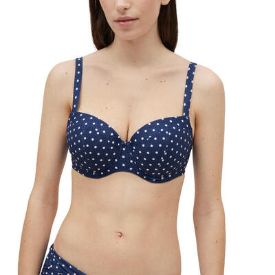 Top bikini tirantes anchos lunares copa C
