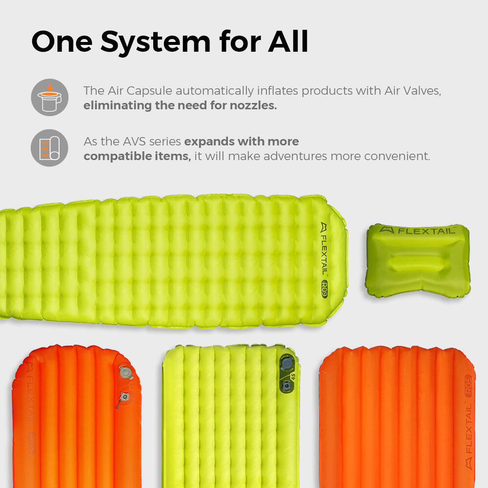 Oreiller TINY AVS gonflable ultraléger nylon vert 38.5×25.5×8 cm 6/7
