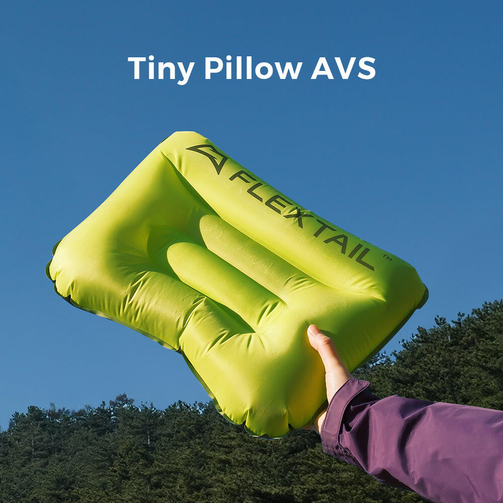 Oreiller TINY AVS gonflable ultraléger nylon vert 38.5×25.5×8 cm 2/7
