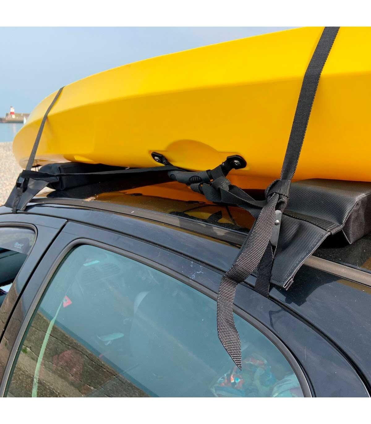 Zachte dakdrager kajak SUP - soft roof rack imperiaal met spanbanden 86 cm 4/5