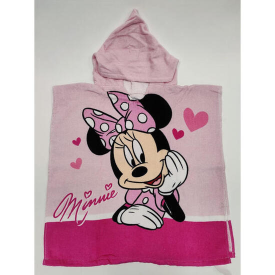 KINDERPONCHO 60X120CM BAUMWOLLE DISNEY MINNIE MOUSE