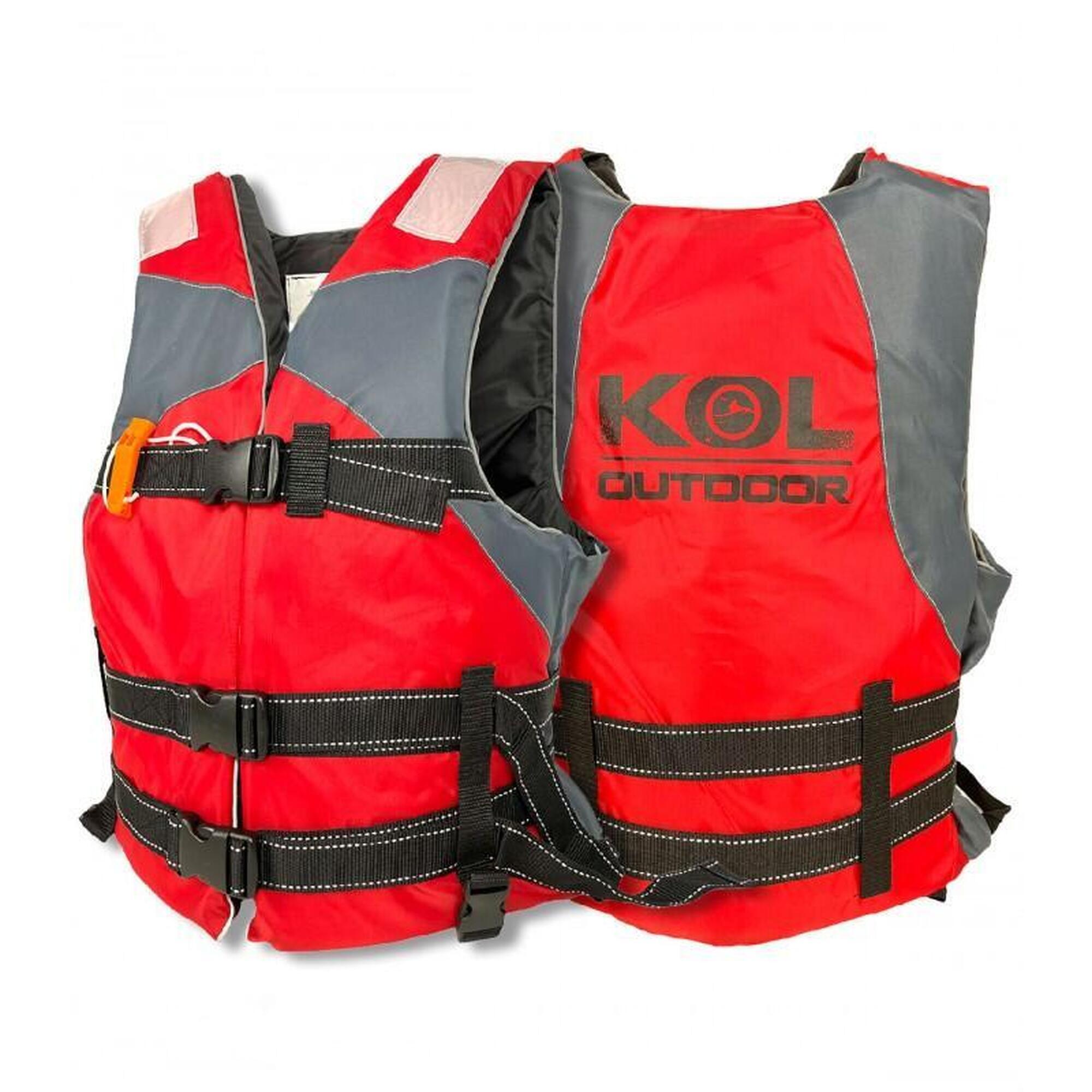 Kol Outdoor - Gilet De Flottabilité Kol 75n - Gilet De Flottaison - Rouge - Decathlon