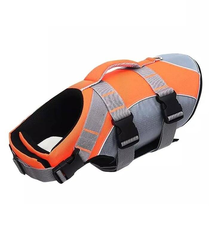 Gilet de sauvetage chien PREMIUM – flottaison réfléchissant, taille S, orange 2/4