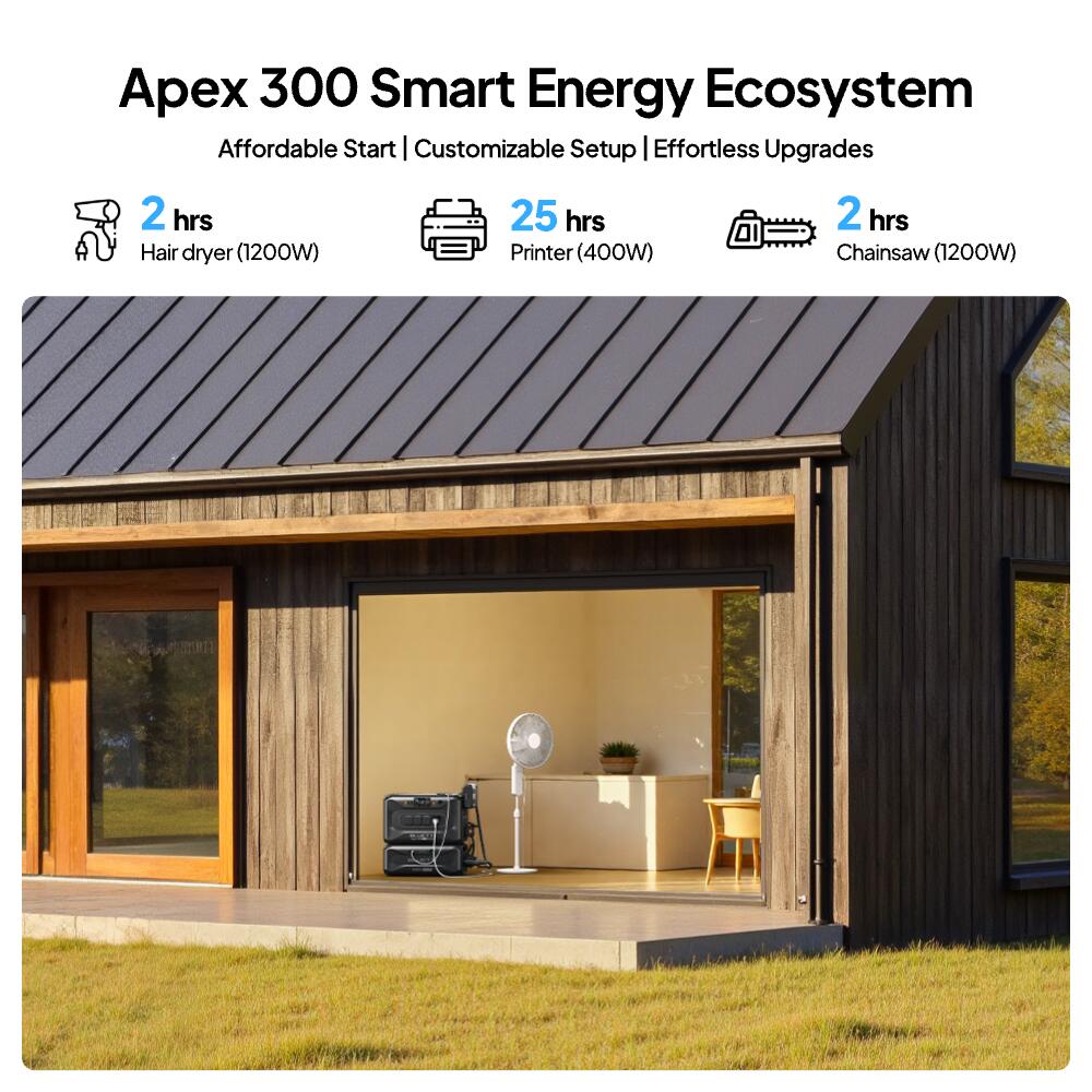 Apex 300 zonne-generator 2764Wh met 12kW bypass voor huis en camper noodstroom 2/7