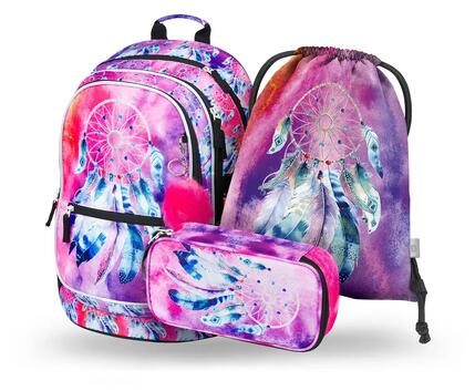 Core Numbers Rucksack-Set 3tlg: Rucksack, Federmäppchen, Turnbeutel