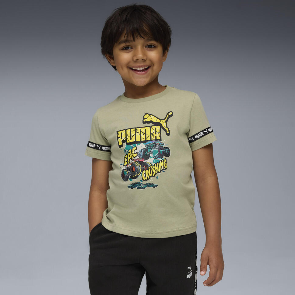 Koszulka dziecięca PUMA × HOT WHEELS™ MONSTER TRUCKS PUMA Lux Army Green