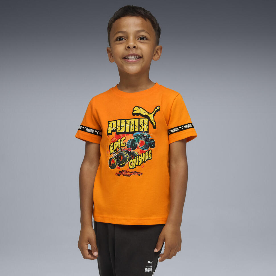 Koszulka dziecięca PUMA × HOT WHEELS™ MONSTER TRUCKS PUMA Orange Glo