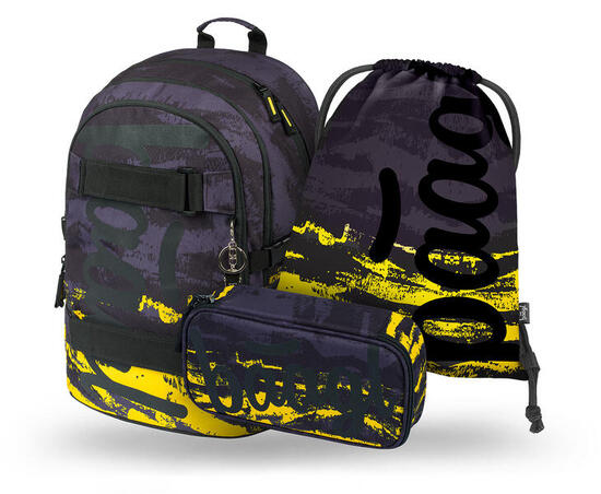 Skate Structures Rucksack-Set 3tlg: Rucksack, Federmäppchen, Turnbeutel