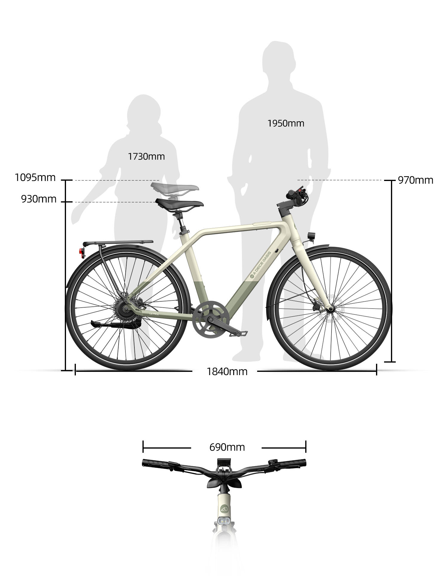 Bicicleta eléctrica ADO Air30Ultra,Transmisión por Correa,Motor Bafang,GPS,APP 7/8