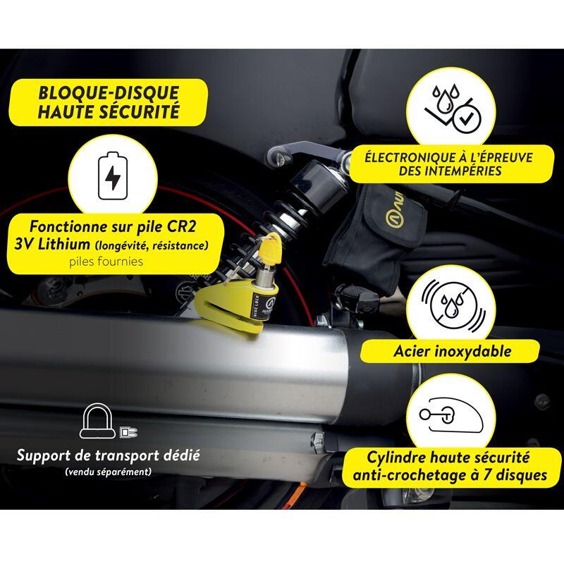 ANTIVOL BLOC DISQUE ALARME B-LOCK-06 JAUNE NOIR AUVRAY 6/6