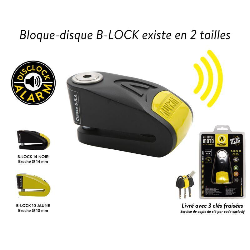 ANTIVOL SRA BLOC DISQUE ALARME BLOC14 NOIR JAUNE 7/7