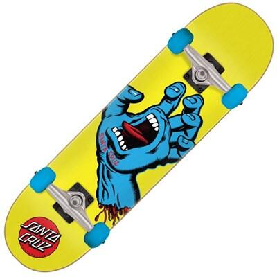 SANTA CRUZ Skateboard Santa Cruz Screaming Hand Mini Sk8 Opletes 7.75''