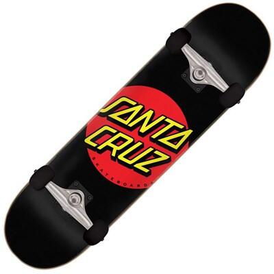 SANTA CRUZ Santa Cruz Classic Red Dot 8.0 Schwarzes Skateboard