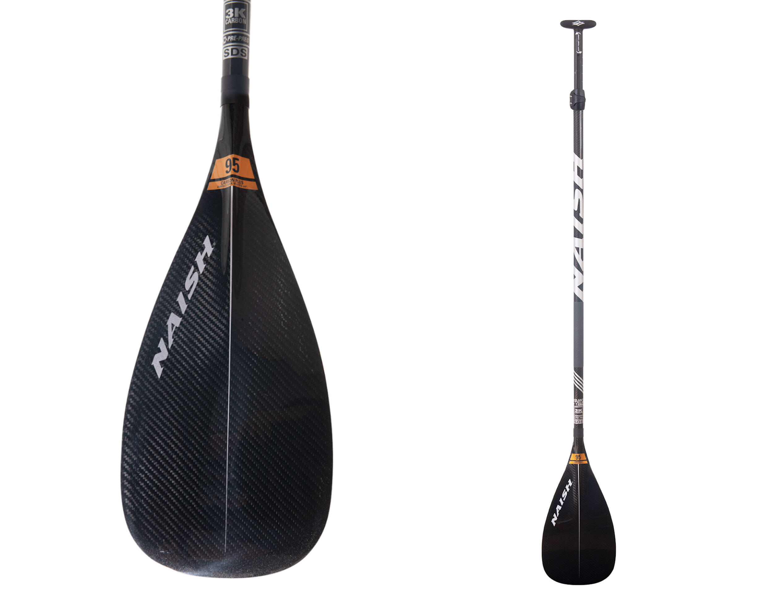 S26 Naish Carbon Plus Vario SDS 85 in² Adjustable SUP Paddle