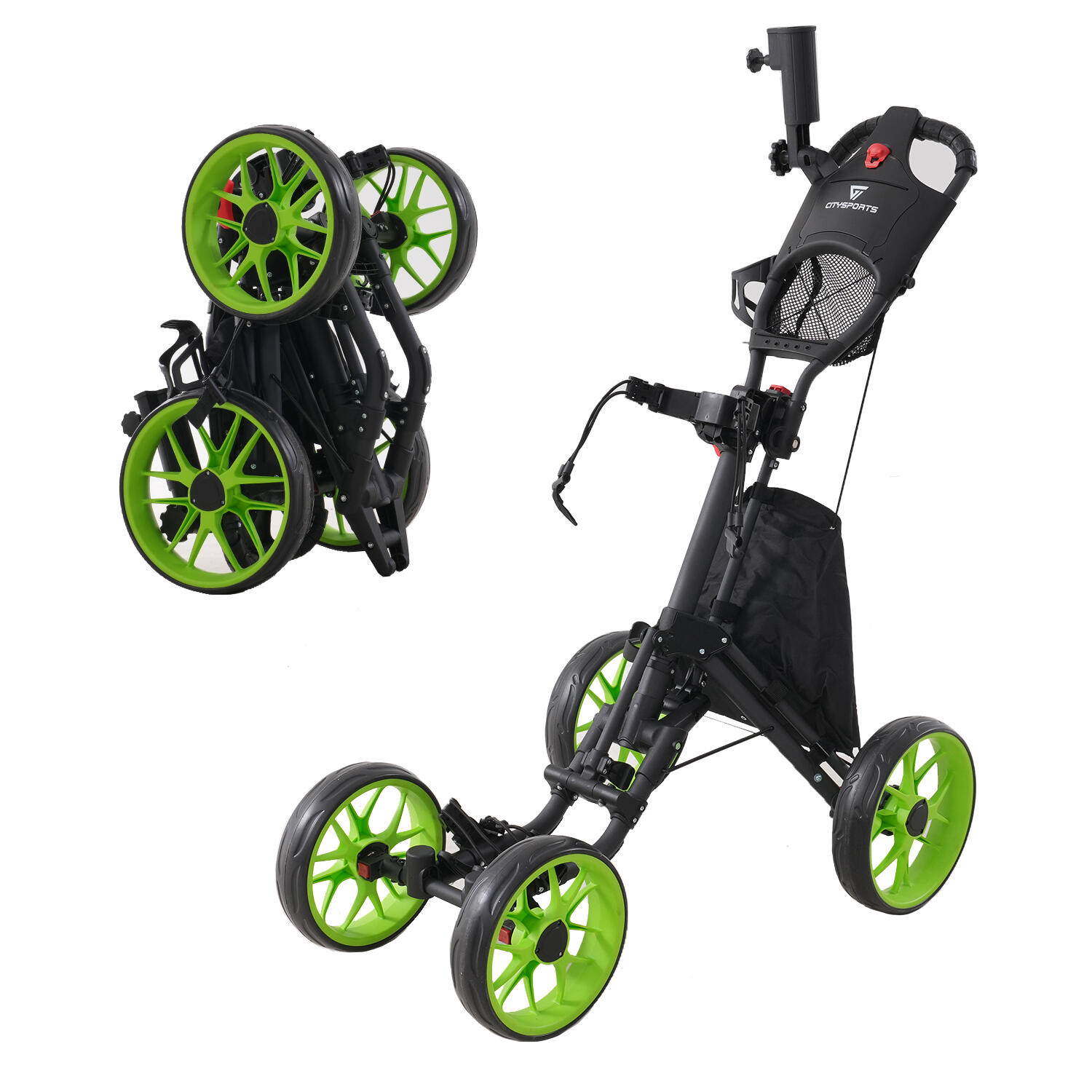 CITYSPORTS Golfový vozík se 4 kolečky BC2 skládací
