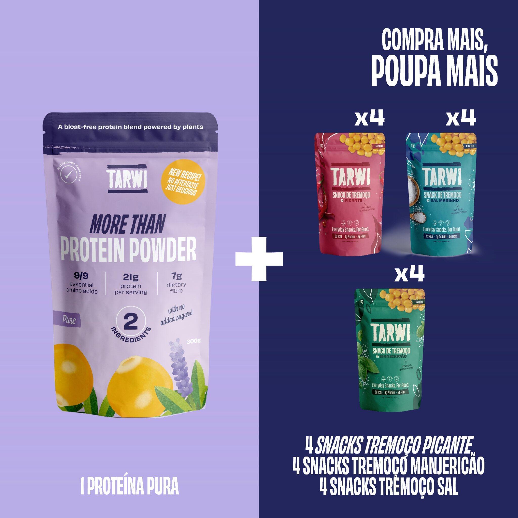 TARWI Proteína Vegetal Tarwi Pura + 12 Snacks de Tremoço Tarwi