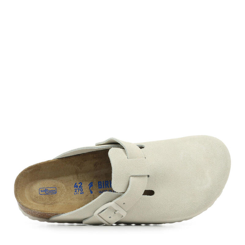Boston Antique White Suede