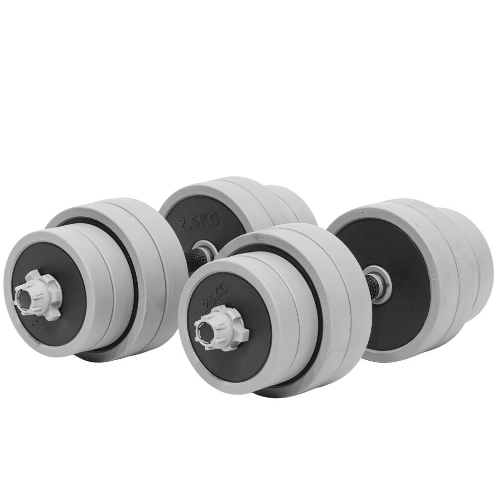 ScSPORTS® Jeu d'haltères - 30 kg, 2 Barres d'Haltères