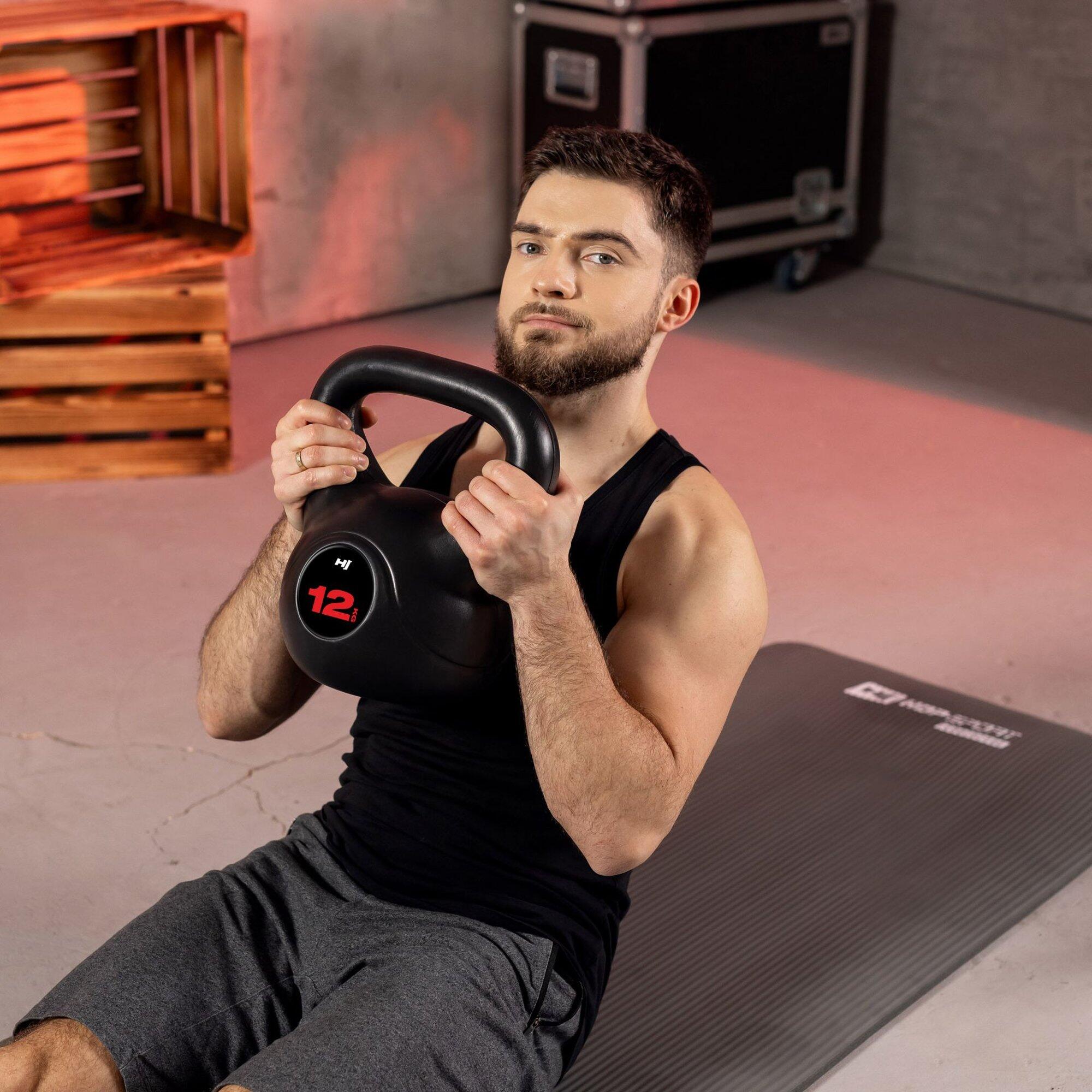 Kettlebell en vinyle pour entraînement de force Hop-Sport HS-PB012KB 12kg 2/5