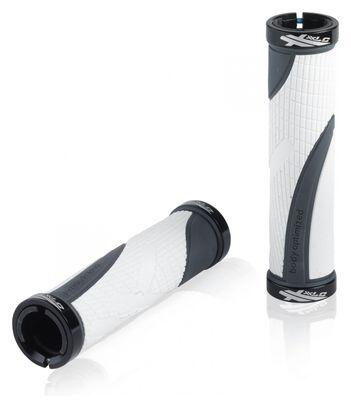 Par de pegas xlc gr-s23 130 mm branco/cinza