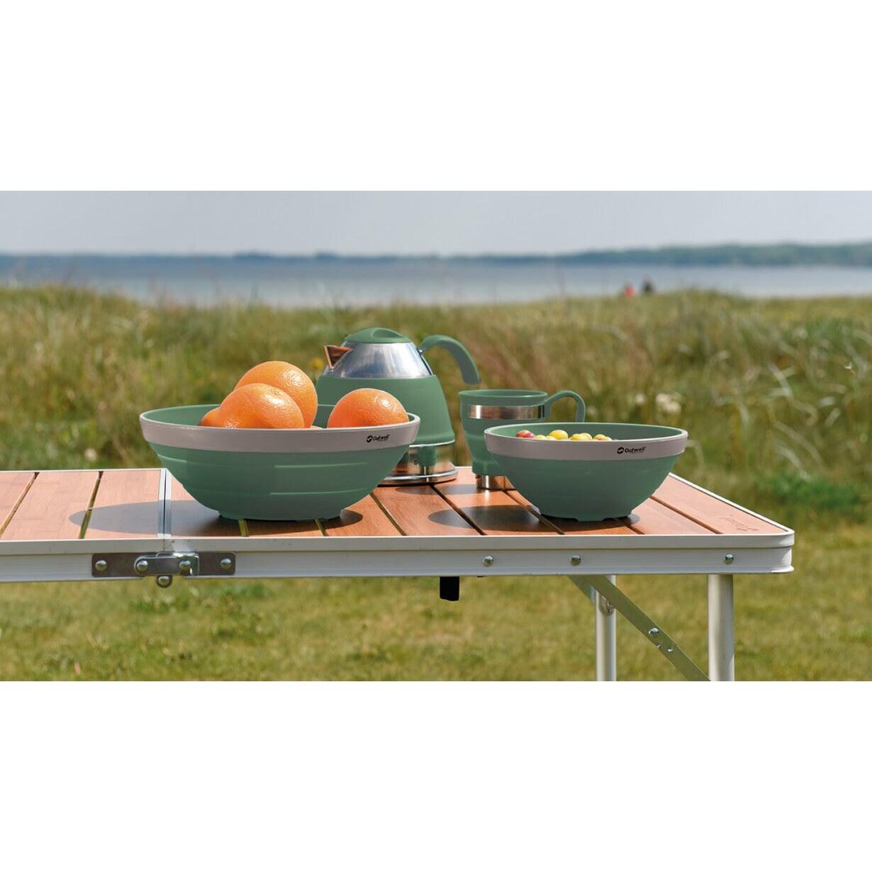 Miski turystyczne Outwell Collaps Bowl Set - shadow green 4/4