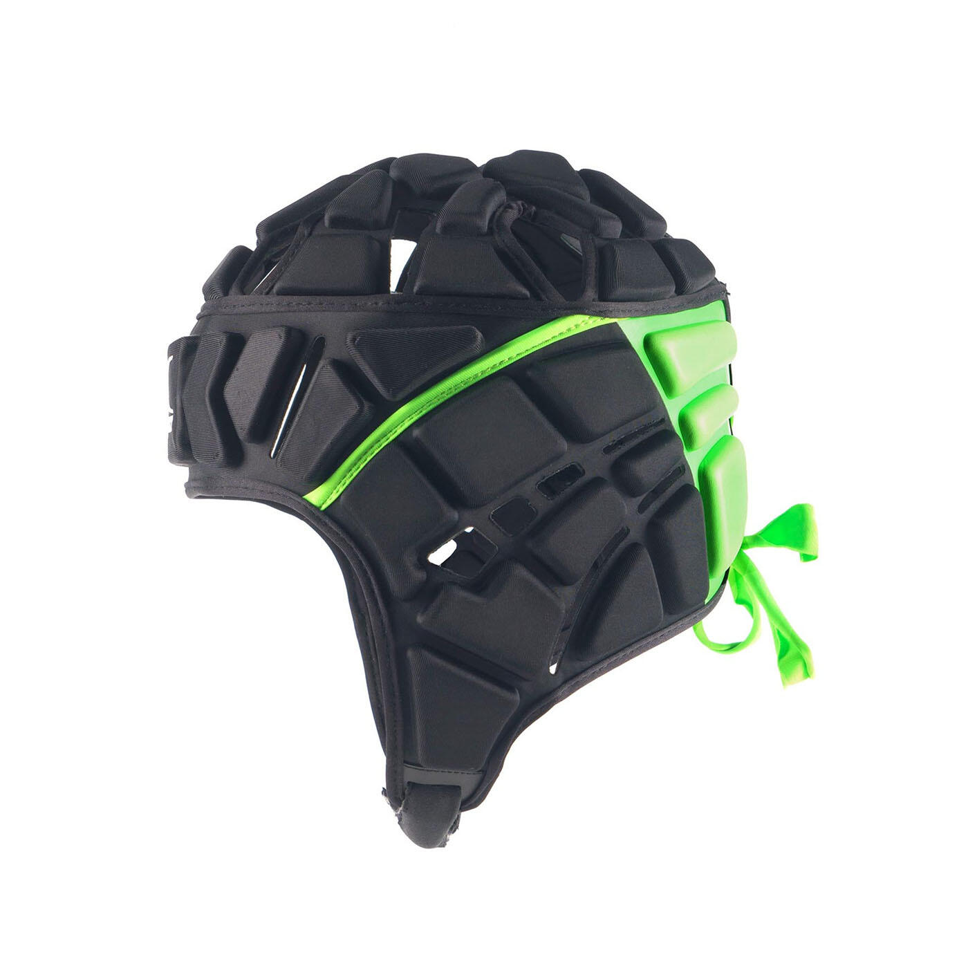 Casque de rugby Gilbert Fusion Noir et vert 4/6