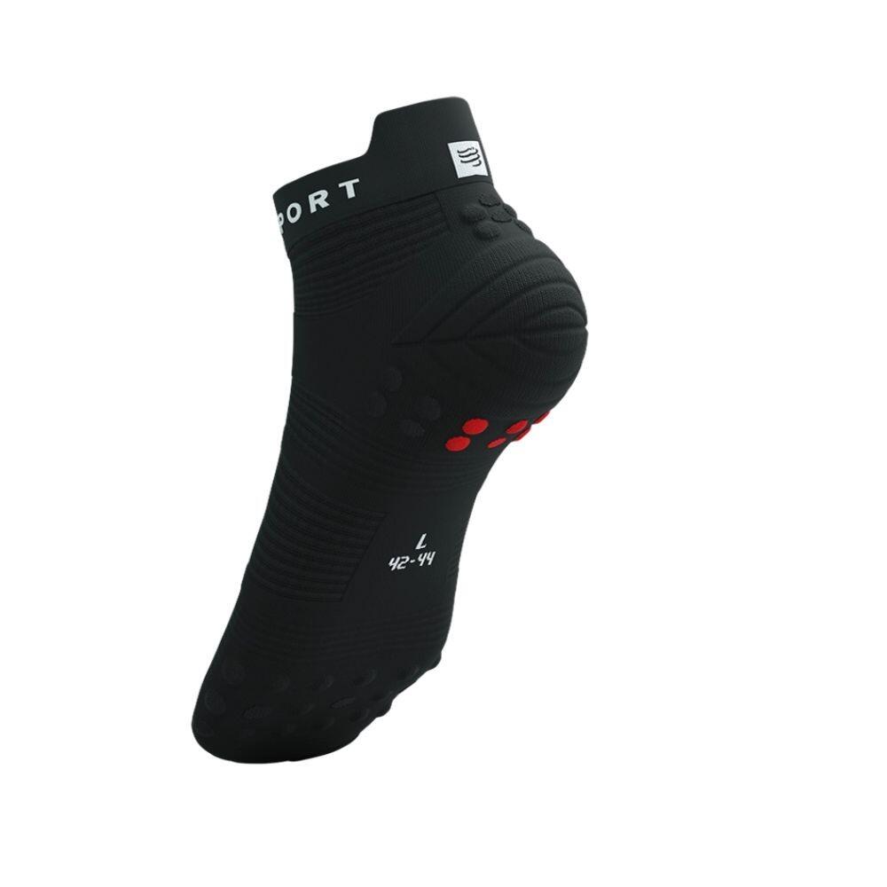 Calcetines Pro Racing V4.0 Run Low Black/White running Unisex Negro Compressport 3/3