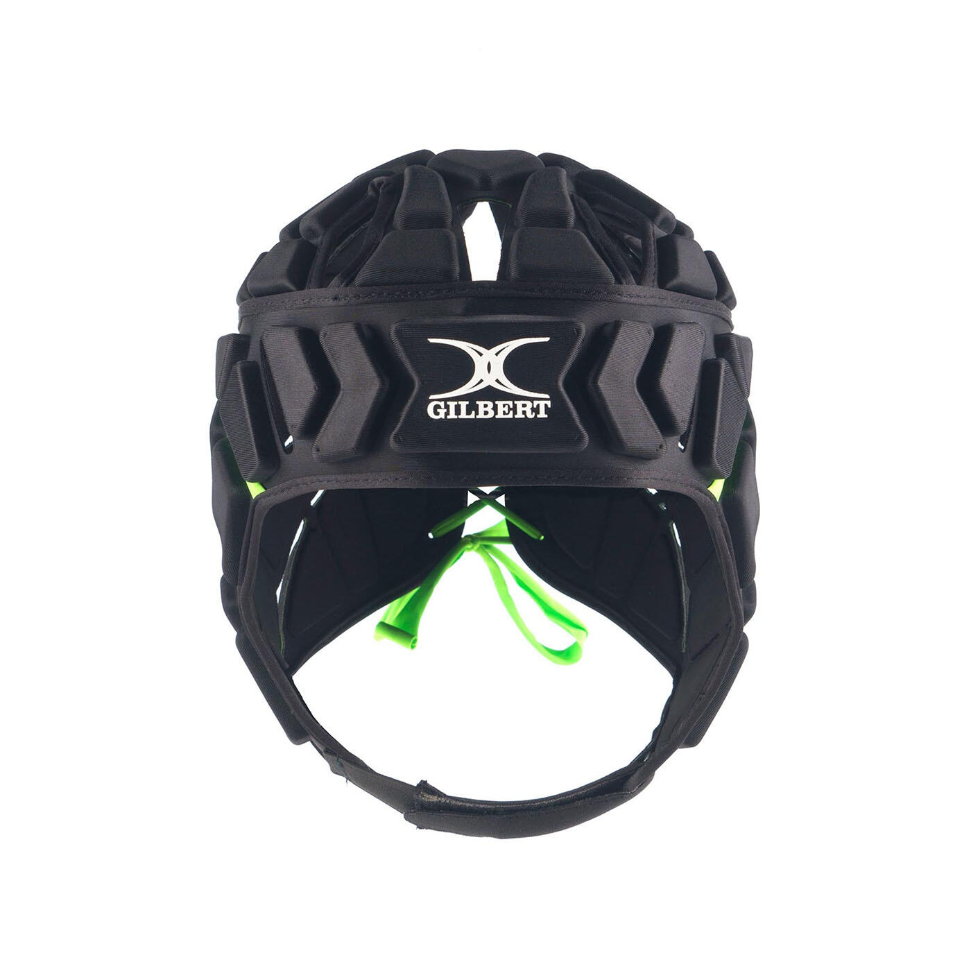Casque de rugby Gilbert Fusion Noir et vert 3/6