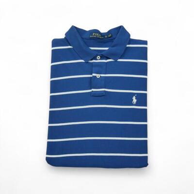 Tweedehands - korte mouw heren polo donkerblauw - als nieuw