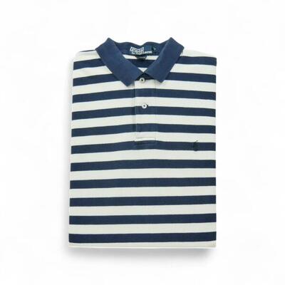 Tweedehands - korte mouw heren polo donkerblauw - als nieuw